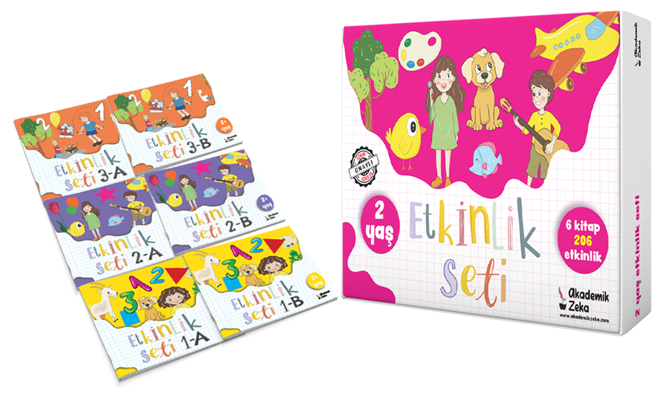2 Yaş Etkinlik Seti (6 KİTAP 206 ETKİNLİK)