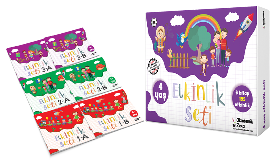 4 Yaş Etkinlik Seti (6 KİTAP 195 ETKİNLİK)