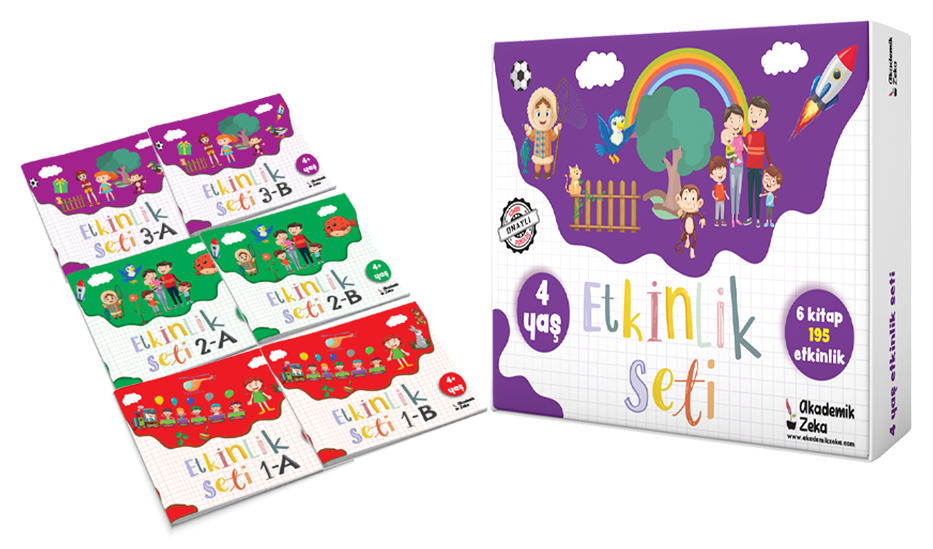 4 Yaş Etkinlik Seti (6 KİTAP 195 ETKİNLİK)