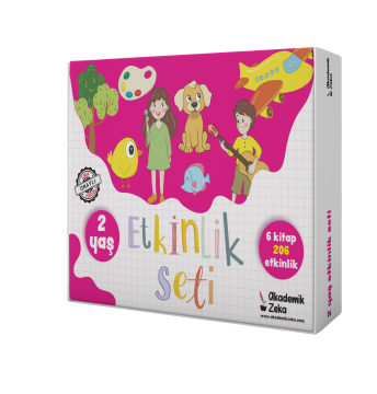 2 Yaş Etkinlik Seti + 0-6 - 6-12 ve Hayvan, Meyve Zeka Kartları