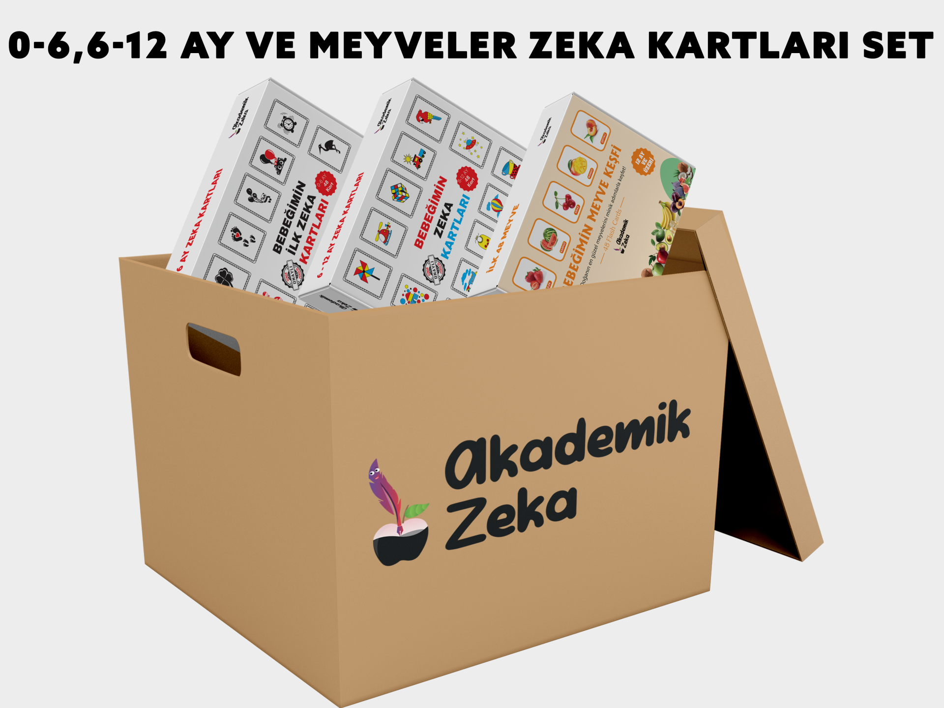 0-6, 6-12 ve Meyveler Zeka Kartları Set