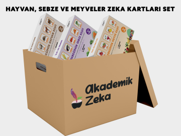 Hayvan, Sebze ve Meyveler Zeka Kartları Set