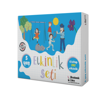 5 Yaş Etkinlik Seti + Hayvan, Meyve, Sebze, Dikkat&Odak Geliştirme Zeka Kartları Set