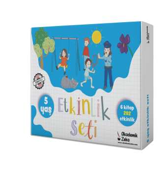 5 Yaş Etkinlik Seti + Hayvan, Meyve, Sebze, Dikkat&Odak Geliştirme Zeka Kartları Set