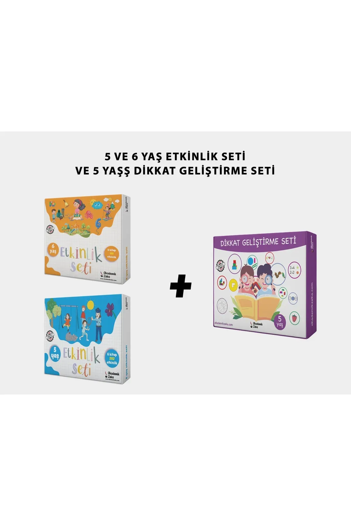 5 ve 6 Yaş Etkinlik Seti ve 5 Yaş Dikkat Geliştirme Seti