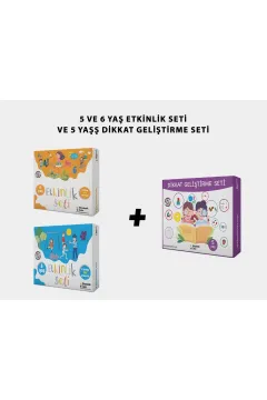 5 ve 6 Yaş Etkinlik Seti ve 5 Yaş Dikkat Geliştirme Seti