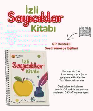 İzli Abc ve Sayıcıklar Kitabları Oluklu Seti (1AdetSihirliUçanKalem-TutmaAparatı, 10 Adet Kalem İçi)