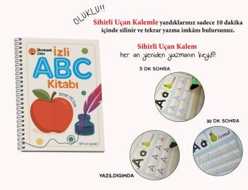 İzli Abc Kitabı oluklu ( 1 adet sihirli uçan kalem-aparatı ve 5 adet kalem içi)
