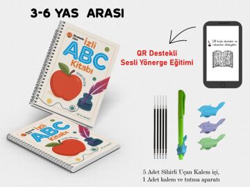 İzli Abc Kitabı oluklu ( 1 adet sihirli uçan kalem-aparatı ve 5 adet kalem içi)