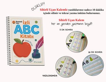 2 yaş etkinlik seti( 6 Kitap 206 Etkinlik) - İzli Abc ve Sayıcıklar Kitabları Oluklu Seti