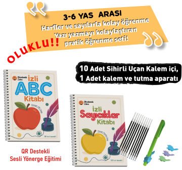 6 Yaş Etkinlik Seti (6 Kitap 203 Etkinlik)- İzli Abc ve Sayıcıklar Kitabları Oluklu Seti