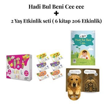 Hadi Bul Beni Cee eee Türkçe & İngilizce Sesli Yönerge ve 2 Yaş Etkinlik seti (6 kitap206 Etkinlik)