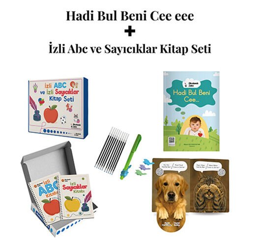 Hadi Bul Beni Cee eee Türkçe & İngilizce Sesli Yönerge - İzli Abc ve Sayıcıklar Oluklu Seti