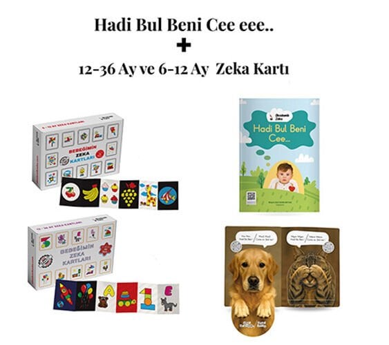 Hadi Bul Beni Cee eee Türkçe & İngilizce Sesli Yönerge - 0-6 ay ve 6-12 ay zeka kartları