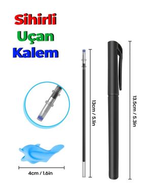 Sihirli uçan kalem ( 5 adet kalem içi - 1 adet kalem ve tutma aparatı)